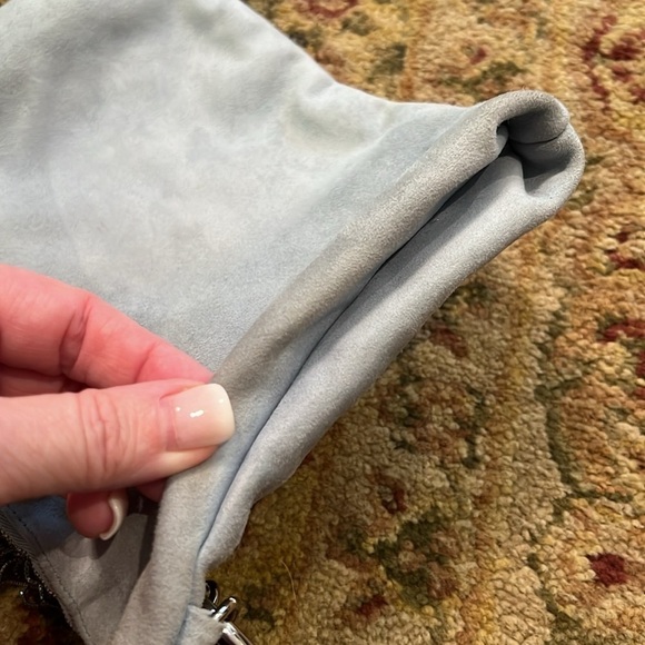 Jimmy Choo Authentic blue/grayish colored suede purse - Picture 9 of 13